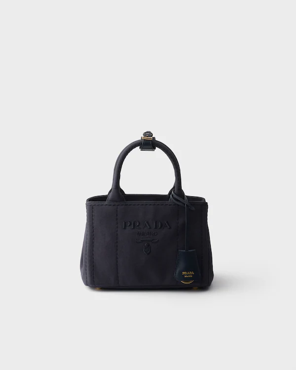Sac à main mini en toile coton Prada Jardinière