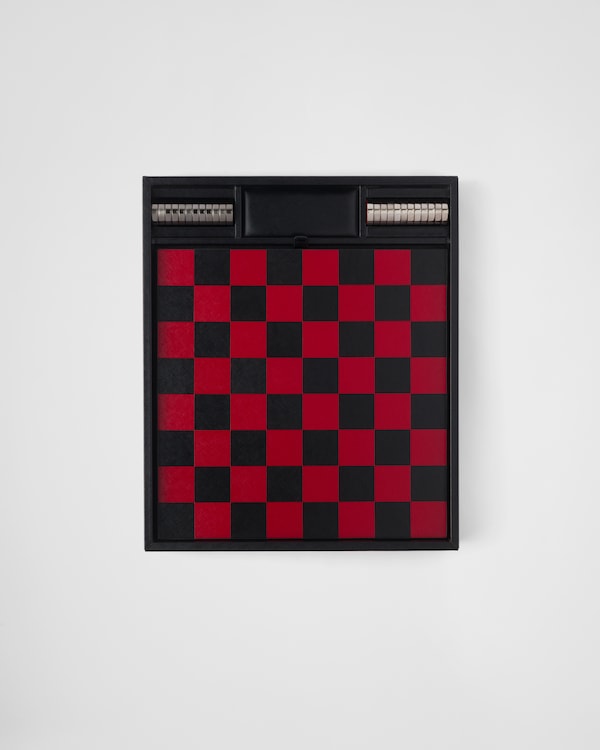 Jeux de dames en cuir Saffiano