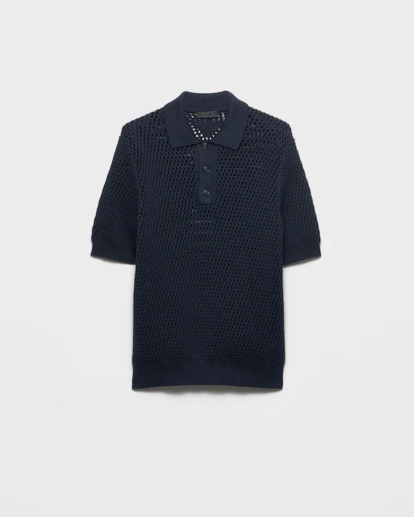 Chemise polo en lin et coton