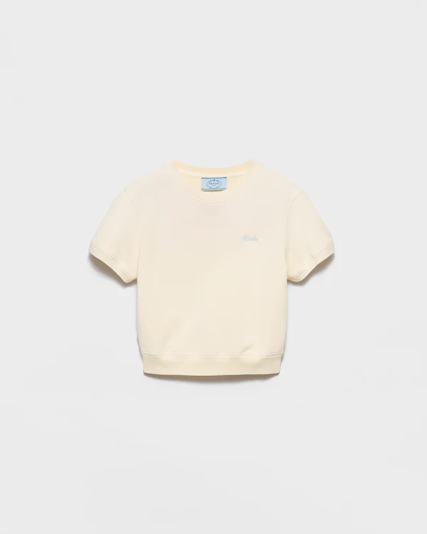 T-shirt en molleton coton à col rond