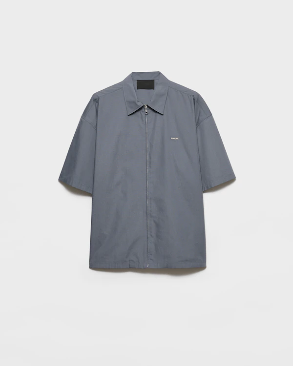Chemise technique en coton à manches courtes