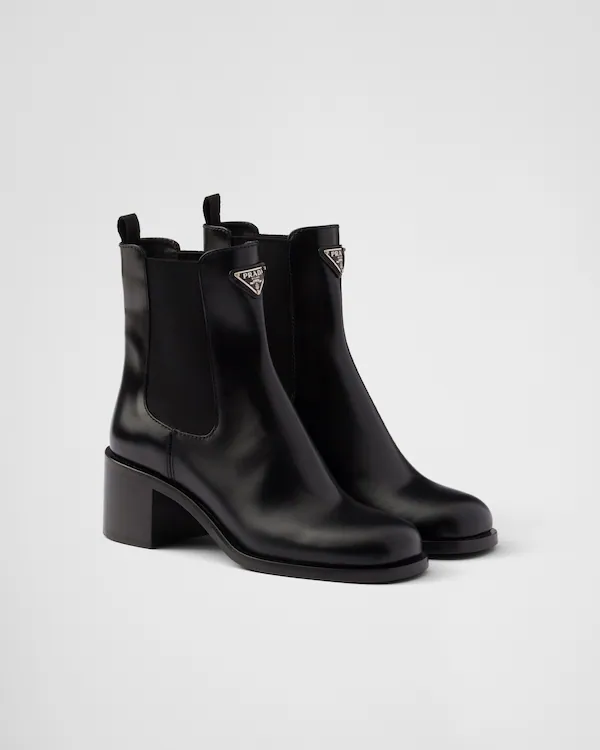 Botteaux en cuir brossé