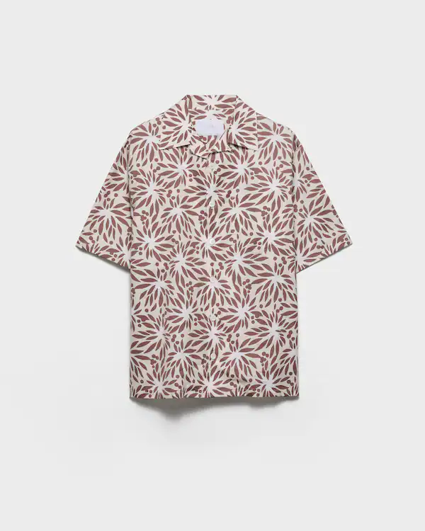 Chemise de bowling en coton imprimé