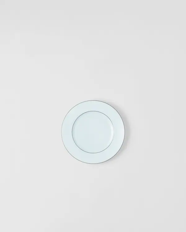 Jeux de deux assiettes à dessert en porcelaine - Vert céladon
