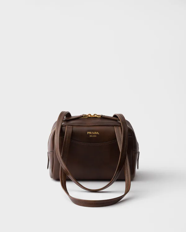 Sac à main mini Prada en cuir vieilli